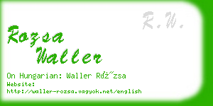 rozsa waller business card